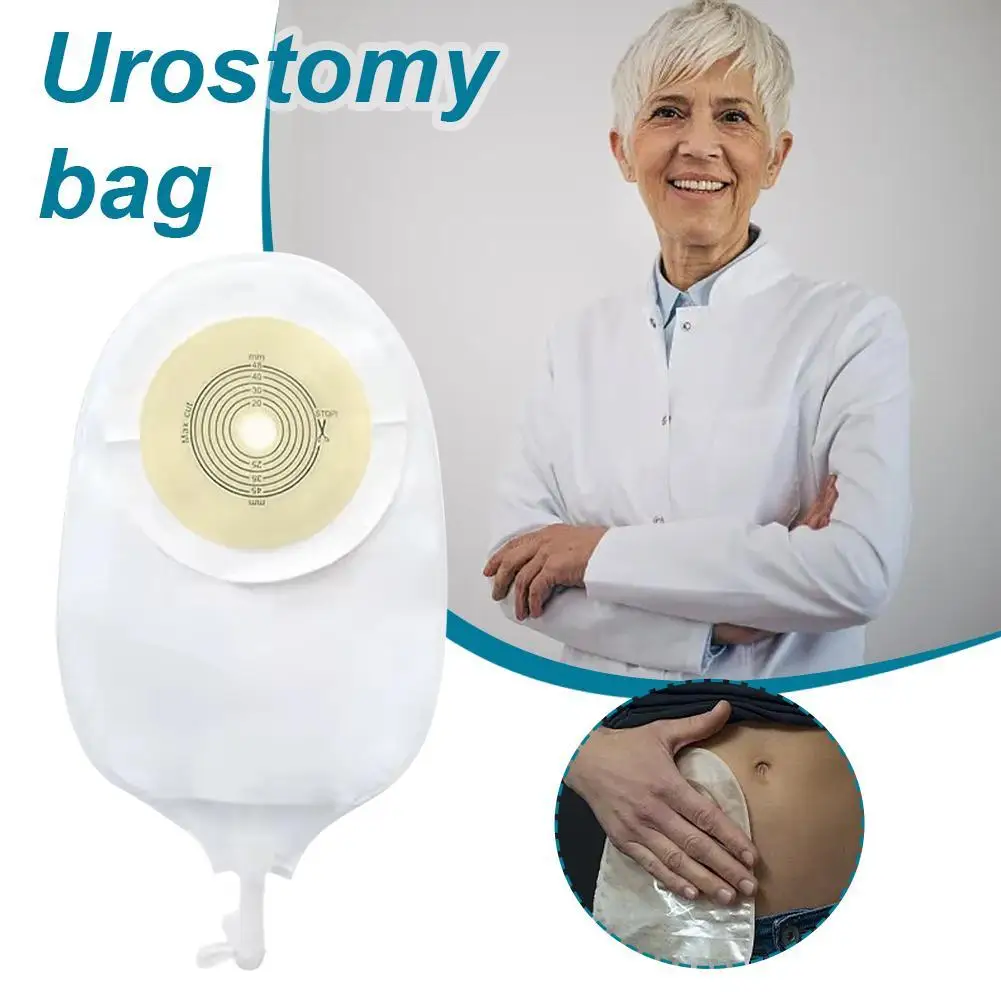 2/10pcs Urostomy Bag Barriers Ostomy Supplies Colostomy Bags Two Piece Drainable Pouches With Hoop And Look Ileostomy Stoma Care