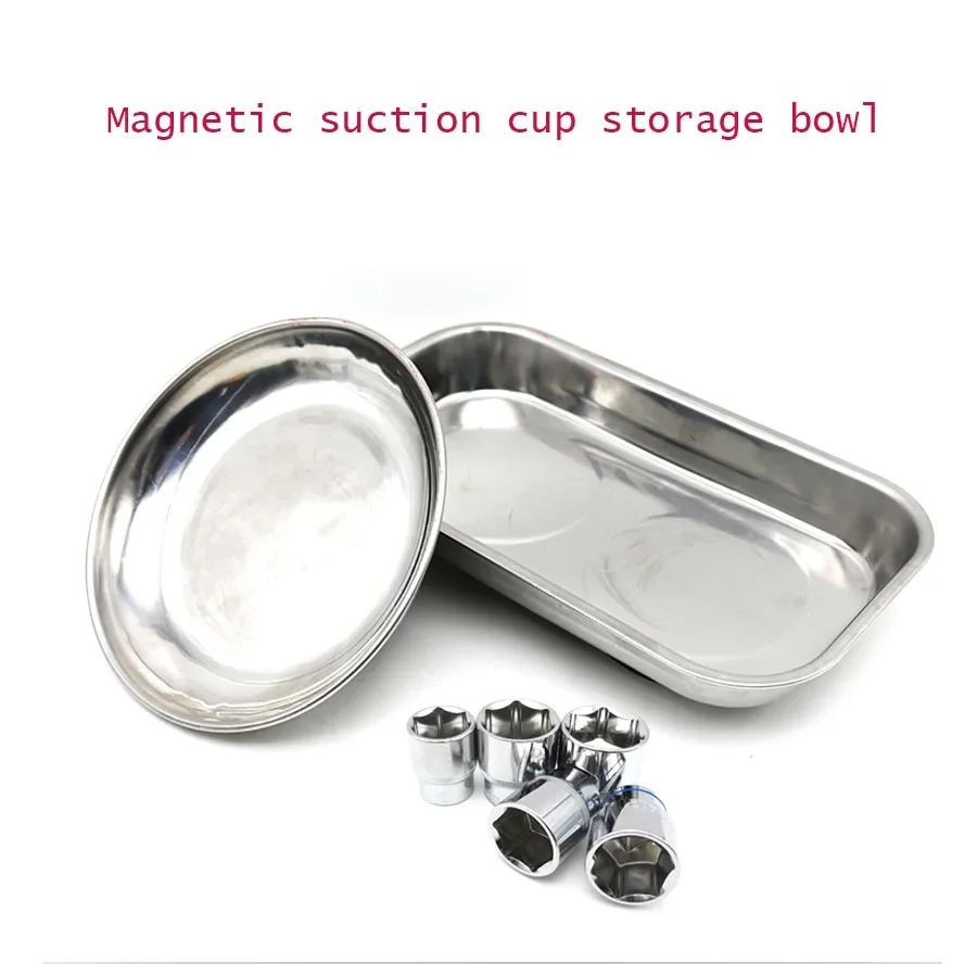 Car Maintenance Magnetic Bowl Small Parts Accessories, Iron Adsorption Disk Storage Box Tool