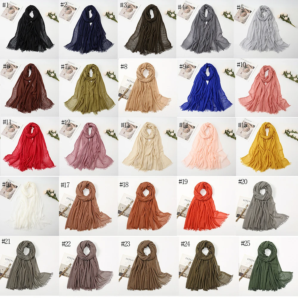 Big Size Cotton and Linen Scarf Hijab Shawl Lady Wrap Muffler Headband  Summer Scarf Women Hijab Femme Musulman