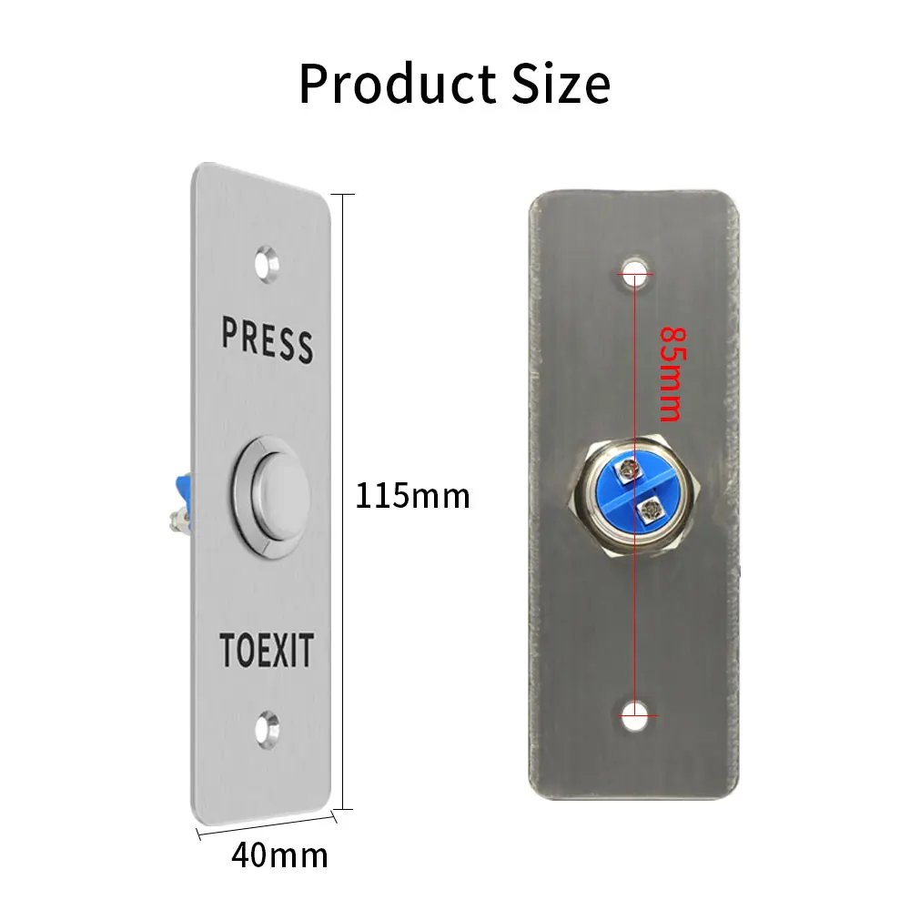 IP65 Waterproof Switch Door Exit Button Release Push Switch Stainless Steel Alloy Exit Button