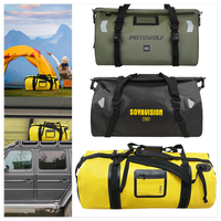 Waterproof Car Bicycle Motorcycle Tail Bag 20L 100L 120L PVC Saddle Dry Luggage Outdoor Camping Rowing Travel Compression Bag