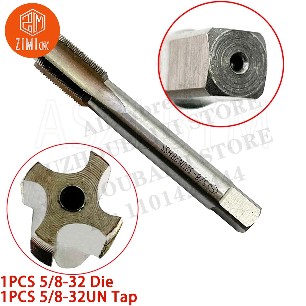 1PCS 5/8-32 다이 1PCS 5/8-32UN 탭 기계 나사 탭 둥근 스레드 다이 오른손 HSS 테이퍼 CNC 도구 금속 선반 절단 도구