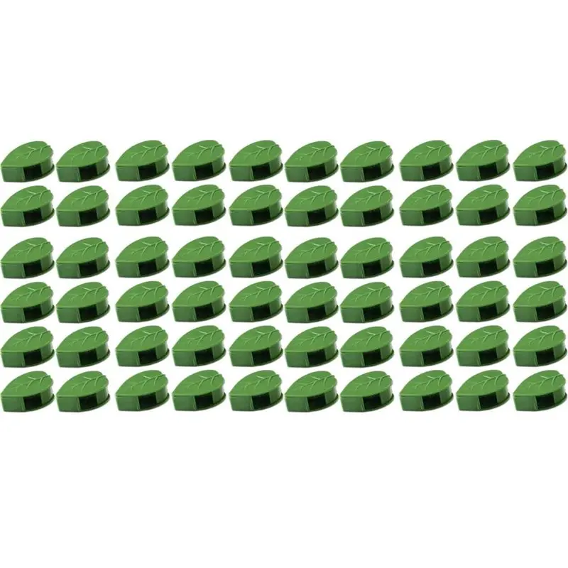 BHTS-Garden Plants Climbing Wall Support 60 PCS Plant Clips, Snap Fixtures Self-Adhesive Hooks Stickies Garden Clipping Fixer