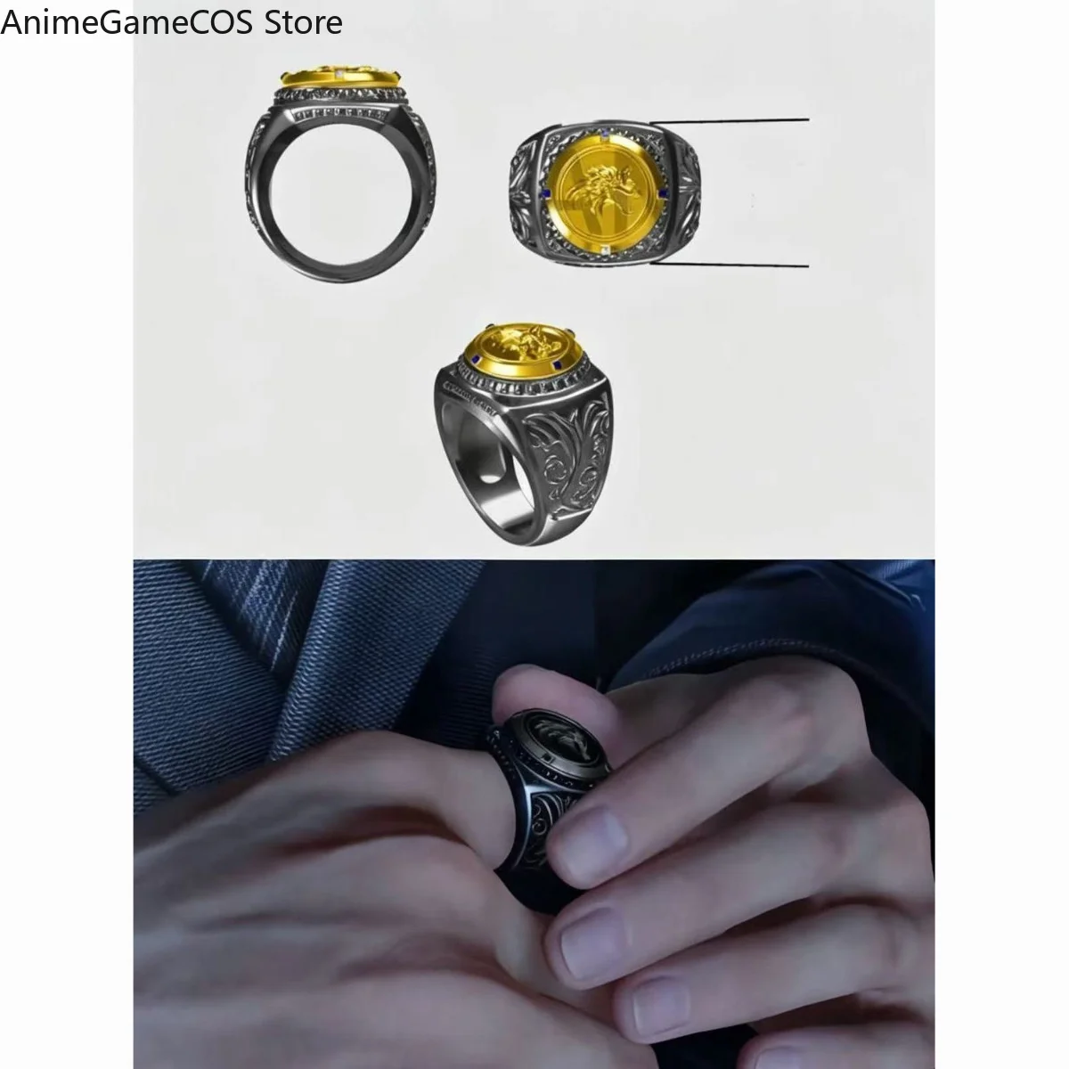 Anime Love and Deepspace Valko Cosplay Prop Finger Rings Couple Rings Comic Con Role Play Tool Birthday Gift Halloween view 3