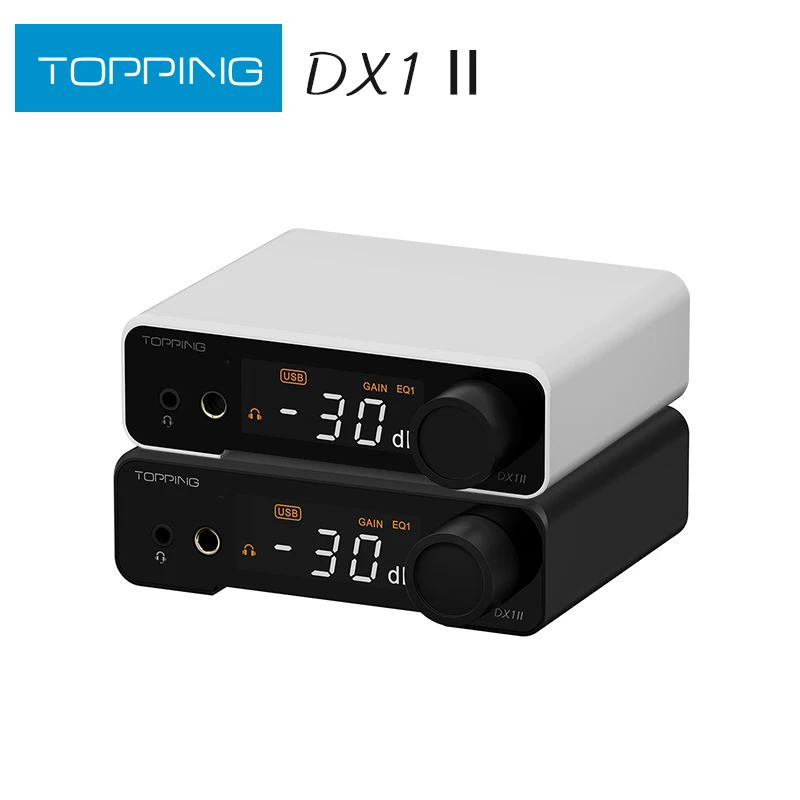 TOPPING DX1 II Gaming Ready DAC & Headphone Amp ES9039Q2M DSD256 PCM384kHz Desktop Decoder Amplifier with Remote Control