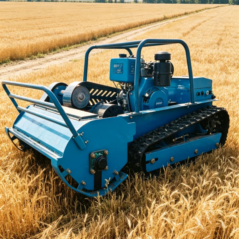Customized Remote Control Lawn Mower Crawler Smart Robot Grass Cutter Self Propelled for Farm Yard Garden