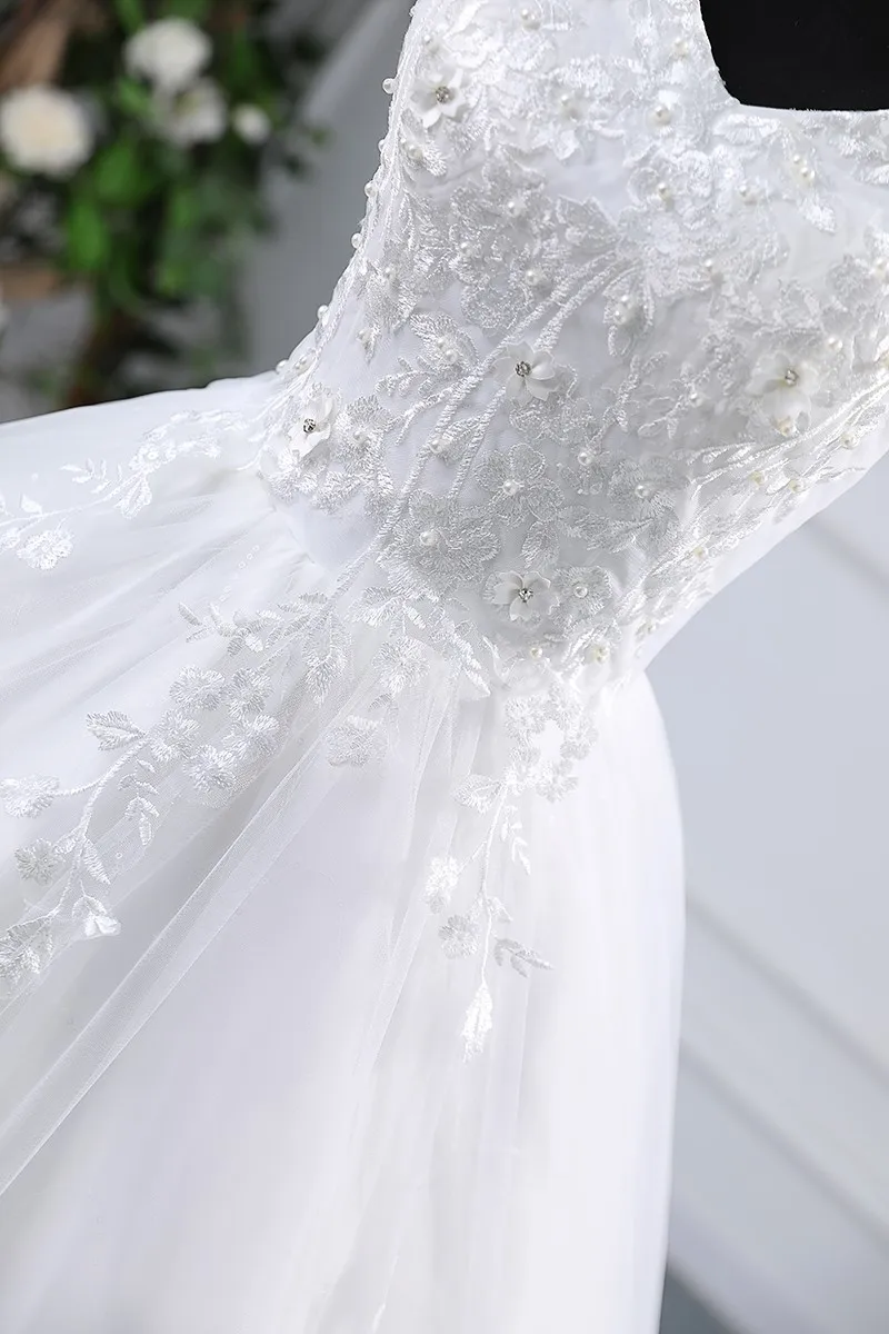 Ruiente vestidos de novia 2024 Sommer neue elegante V-Ausschnitt maßge schneiderte Brautkleider süße Blume Brautkleider anpassen Farbe