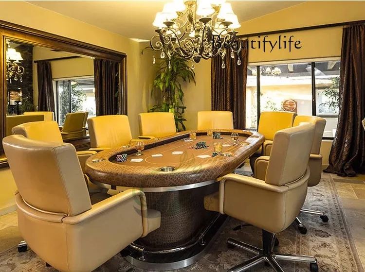 A  New chips Texas poker table table chess room club special table can be customized size and color