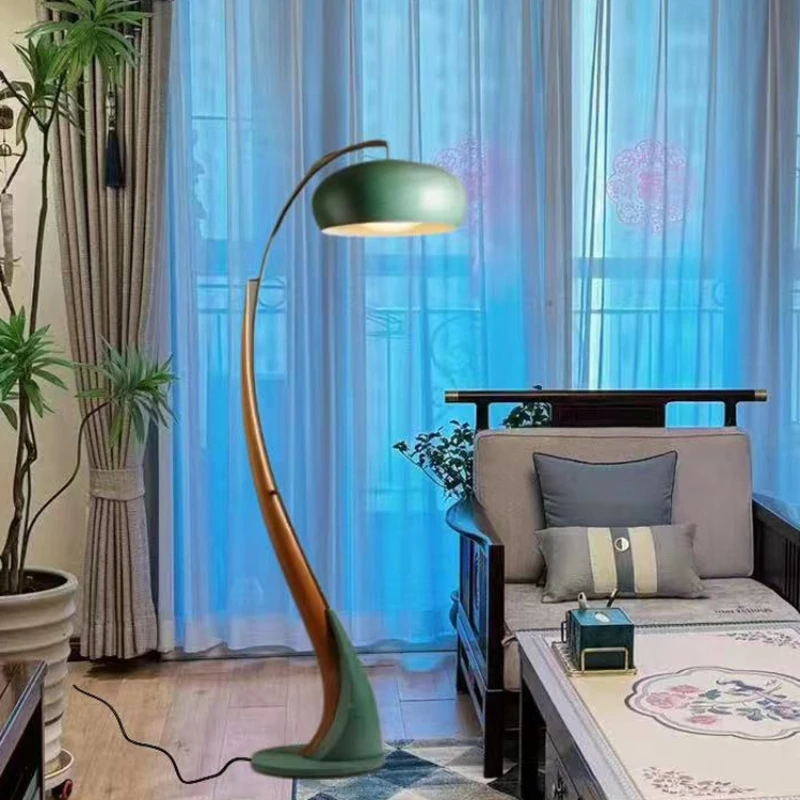 

Floor lamp living room sofa next to medieval bedside bedroom American high-end retro