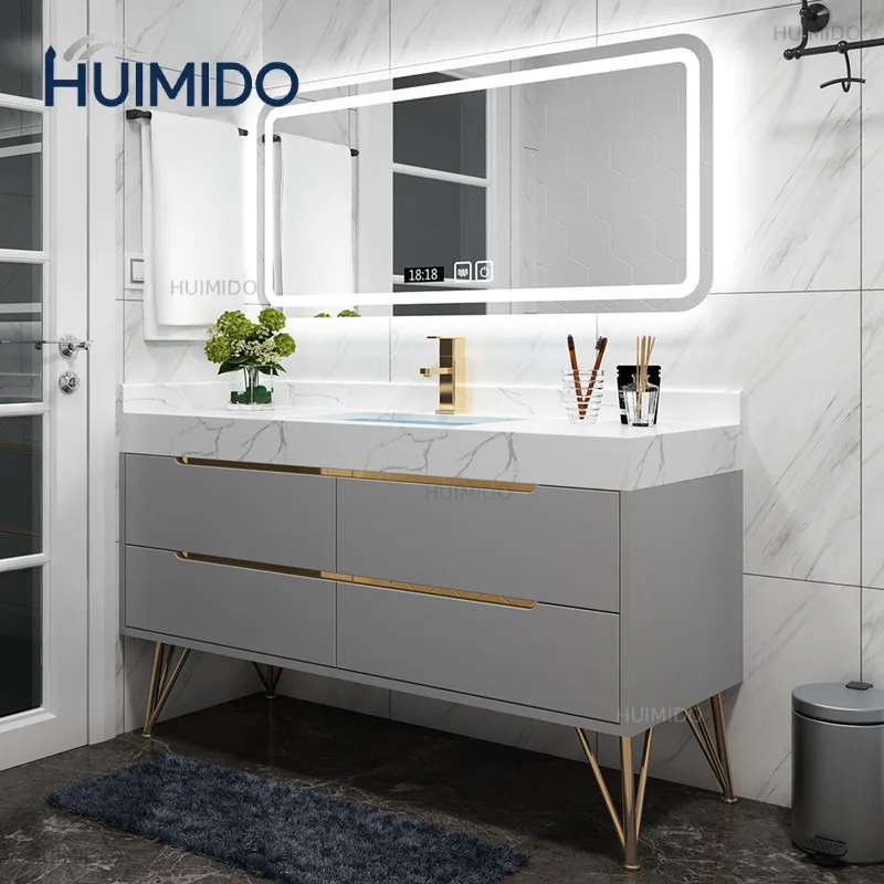 Double Sink Bathroom Vanity With Sink Nordic Smart Double Combination Modern Minimalist Washbasin Wash Hand Customized Vanity