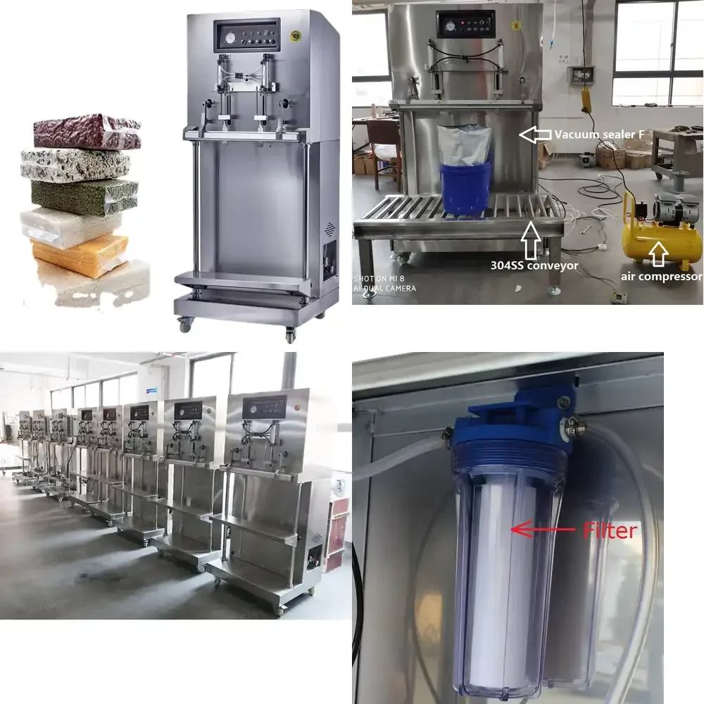 

Vertical Plastic Bag Sealer External Vacuum Sealing Machine for Large Bags Brick-Shaped Vacuum Packaging Machine for Beans