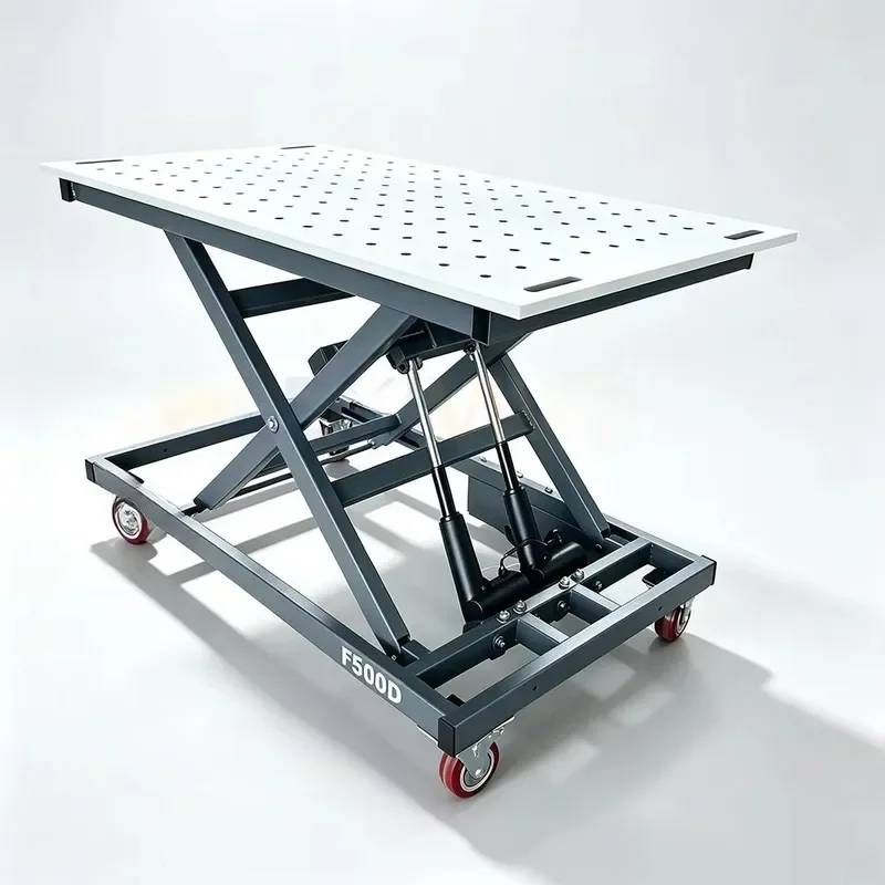 500kg Electric Lifting Table Lifting Hardware Folding Iron Frame