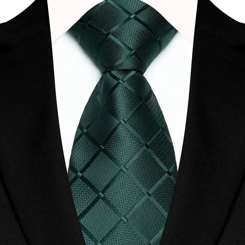 Luxo 8cm gravata masculina xadrez & verifica gravatas para homem noivo padrinho jacquard tecido ascot formal acessórios de festa de negócios