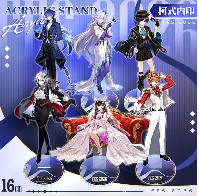 Anime Genshin Impact Flins Wanderer Columbina Acrylic Stand Figure Model Plate Cosplay Collection Desktop Decor Gifts MYQP