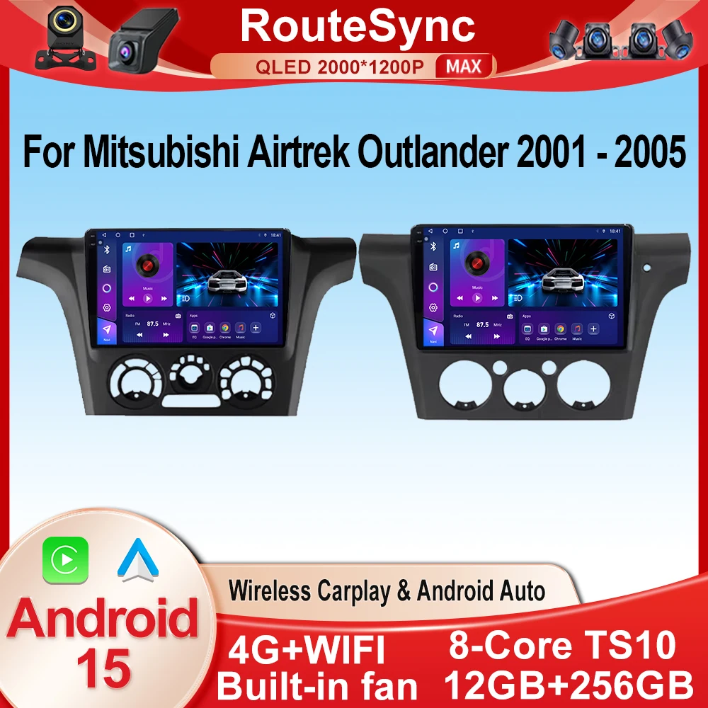 Android 15 Radio For Mitsubishi Airtrek Outlander 2001 - 2005 Multimedia Head Unit Screen Navigation GPS Player Car Stereo DVD