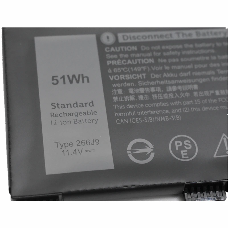 Imagem -02 - Csmhy Nova 266j9 Bateria do Portátil para Dell g3 15 3590 3500 g5 15 5500 5505 Inspiron 14 5490 266j9 M4gwp Pn1vn 11.4v 51wh