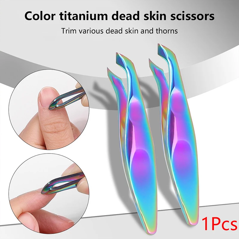 Cortaúñas coloridas para cutículas de uñas, alicates de tijera coloridos, producto para eliminar la piel muerta, herramienta de Arte de uñas transparente, herramientas para quitar la piel muerta