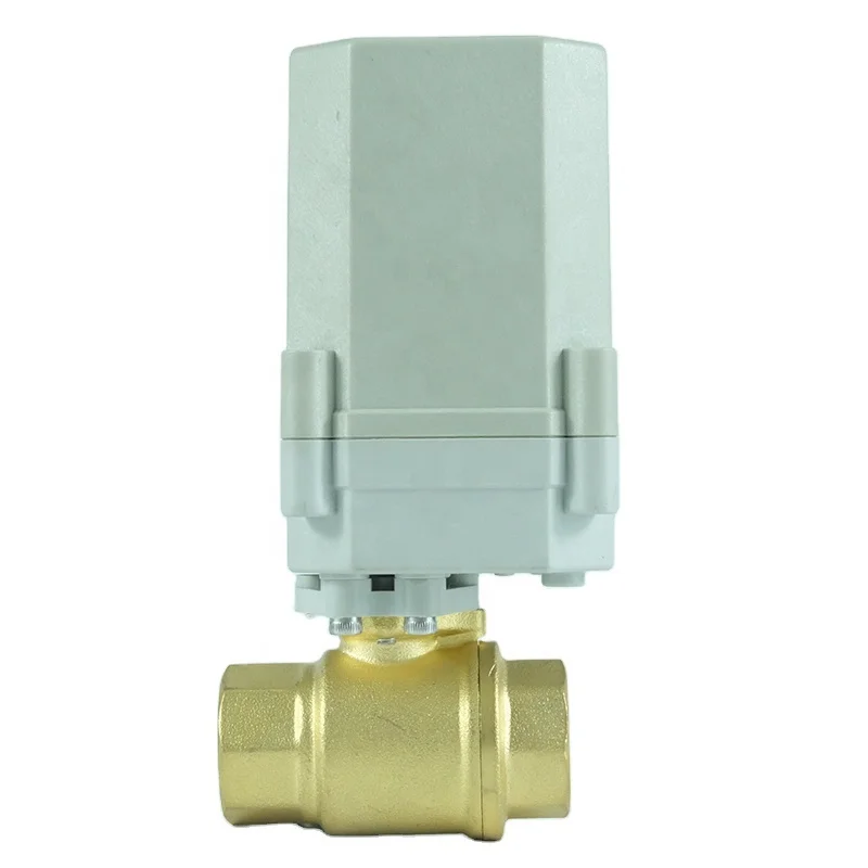 

Motorized Ball Valve 9-24V AC/DC 1/2" Electric Brass Ball Valve 2 Wire Auto Return Female NPT 2 Way Motorized Ball Valve