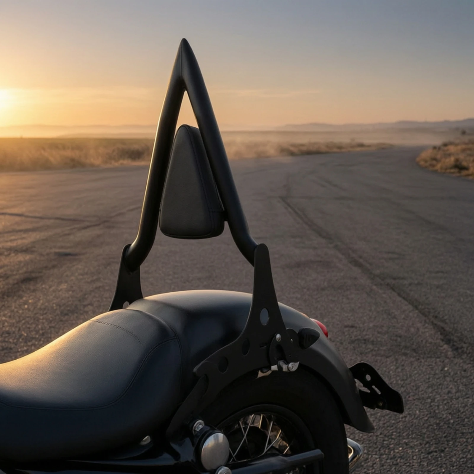 Passenger Backrest with Pad Padded Motorcycle Sissy Bar with Cushion Passenger Backrest Cylindrical Long-Lasting