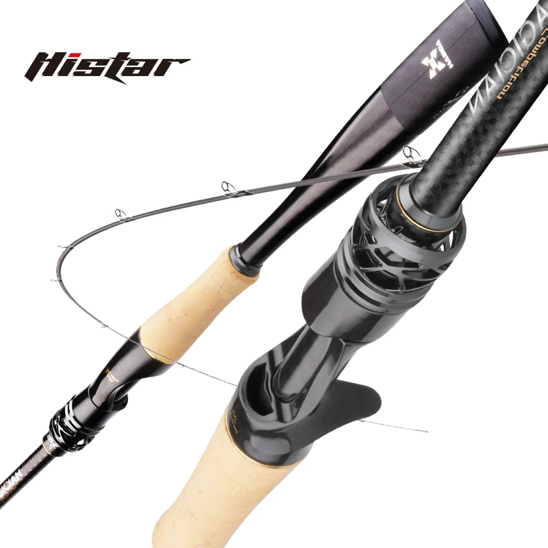 Histar High Carbon Spinning or Casting Fishing Rod Fast Action 3A Grade Cork Grip Magician Titanium Guide