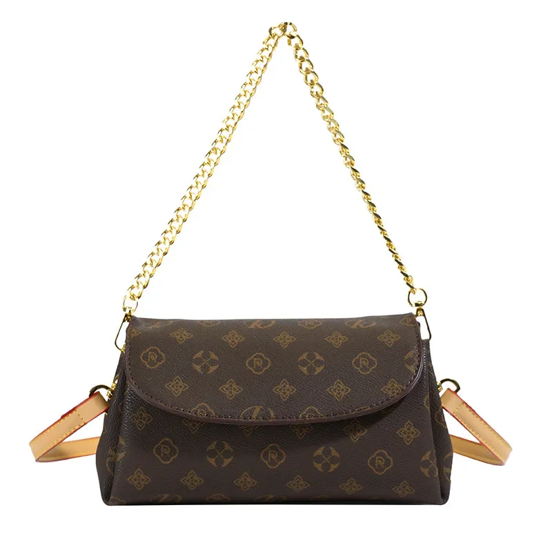 

2025 Women's Fashionable Retro Print Chain Bag - Versatile Crossbody for Stylish Commuting & Shopping