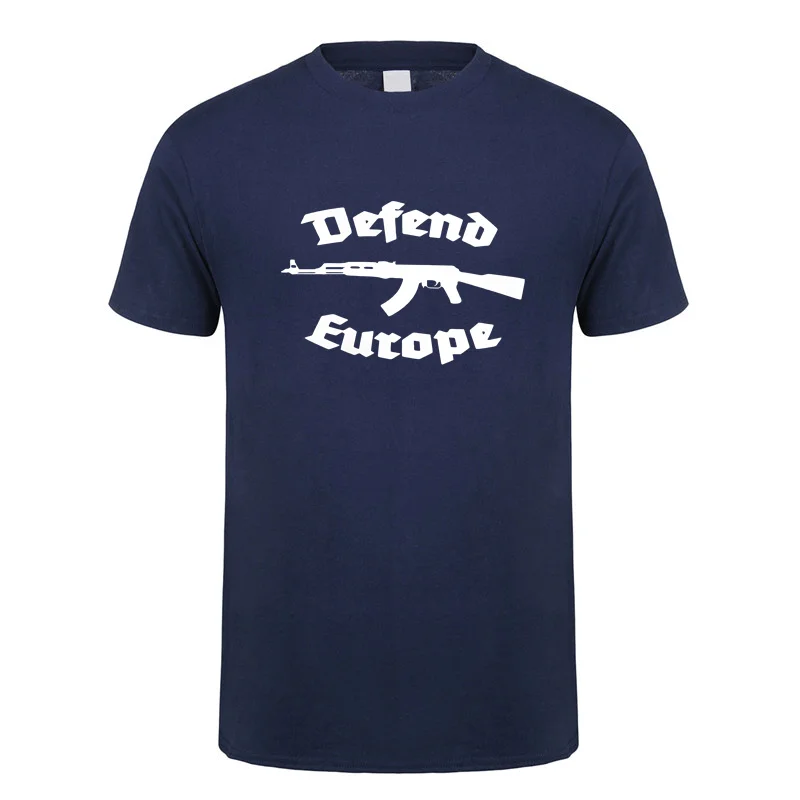 الدفاع عن أوروبا تي شيرت الصيف مضحك الرجال قصيرة الأكمام تي شيرتات قطن للجنسين المتضخم التي شيرت رجل بلايز 21 ألوان DY-185 #2