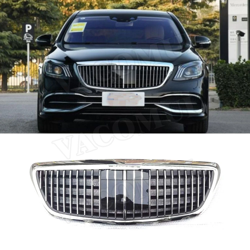 

S Class Front Bumper Grille Mesh Grill Cover for Mercedes Benz W222 S320 S350 S400 S560 S600 S680 S65 2014-2019