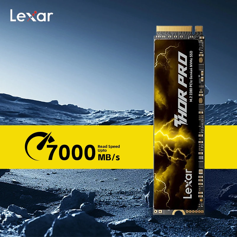 Disco Duro de Estado Sólido Interno Lexar THOR PRO de 7000 MB/s, 512 GB, 1 TB, 2 TB, 4 TB, PCIe 4.0x4 NVMe M.2 2280 para PC