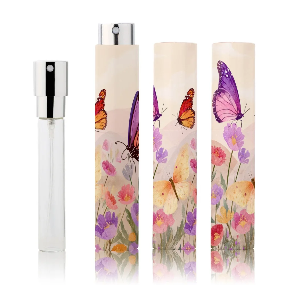 Portable 10ML Spray Bottle Refillable Butterfly Rotating Bottle Leak-Proof Spray Function Atomizer Bottle Travel