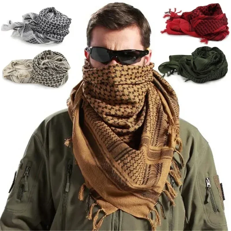 Uniform Tactical Scarf Outdoor Arab Scarf Shawl Scarve Wrap with Tassel for Men Militar Soldier  Hiking  Scarves