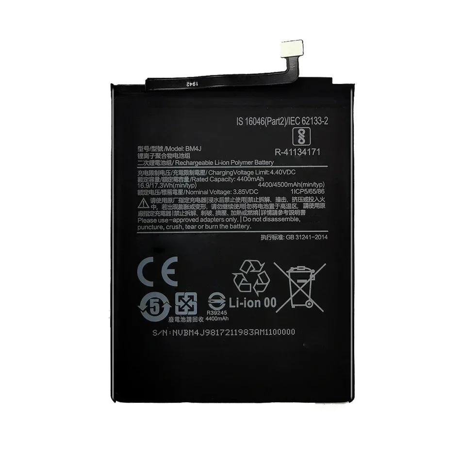 BM4J 4500mAh Rechargeable Battery for Xiaomi Redmi Note 8 Pro Note8 Pro High Quality Portable Batteries for Cell Phone Warranty