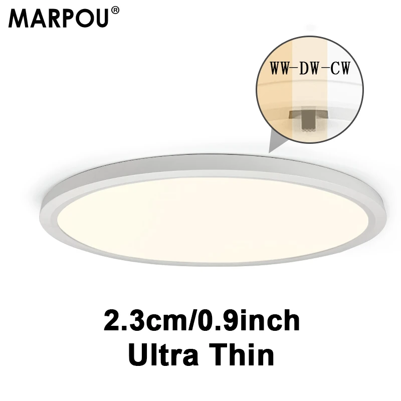 Plafoniera a LED MARPOU 100-240V Lampada da soffitto ultra sottile Dimmerabile Plafoniera moderna rotonda di grandi dimensioni per soggiorno camera da letto