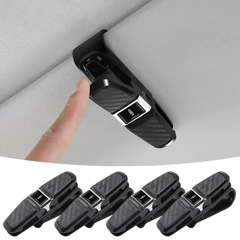 

Car Glasses Holder 180 Degree Rotation Car Glasses Clip For Lincoln Navigator MKZ MKX MKC MKT Continental Nautilus Accessories