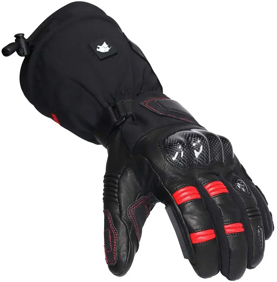 Penyelamat Penghangat Listrik Layar Sentuh Sarung Tangan Sepeda Motor Berpemanas Olahraga Hitam Isi Ulang Tahan Air