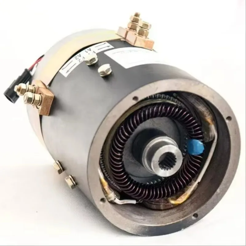 48V 3KW XQ-3-4T-2 Brushed DC Motor for Golf Car with Curtis 1268-5403 SepEx Controller Electric Vehicle Component