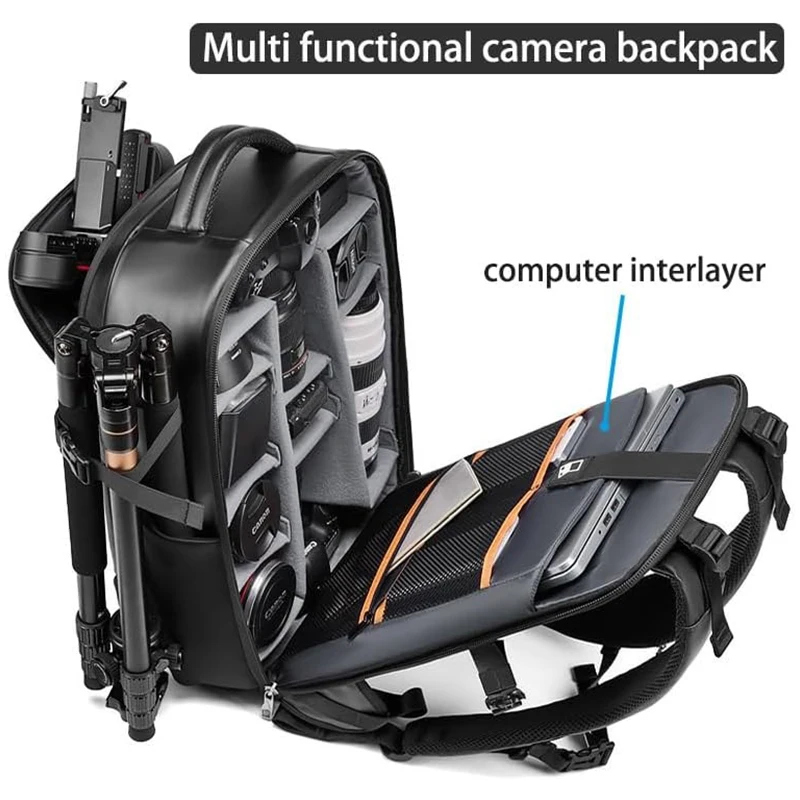 Anti-theft Large Capacity Camera Backpack Modern Style Waterproof Camera Bag Outdoor DSLR Canon, Nikon, Sony, Fuji