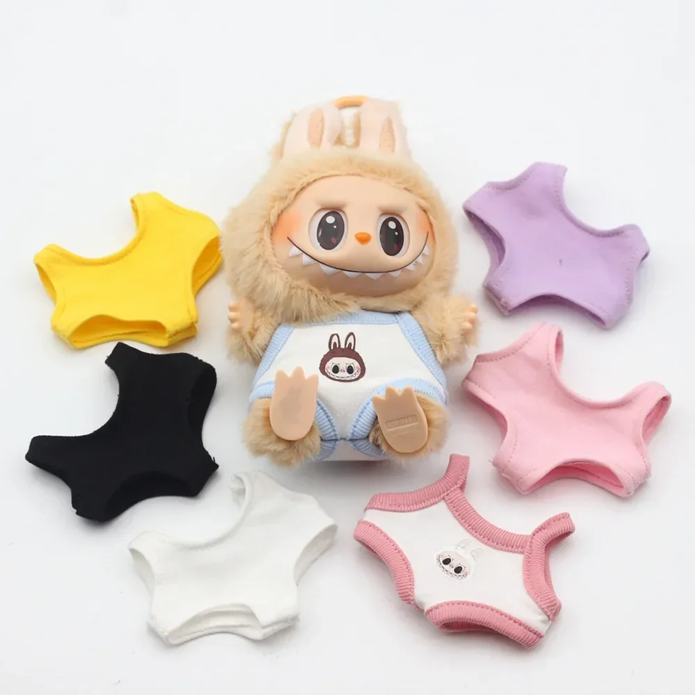 Minipop Sexy Badpak Labubu I II Badmode 10-15 cm Pluche Pop Effen Kleur Eendelig Badpak Modepop Kleding Accessoires