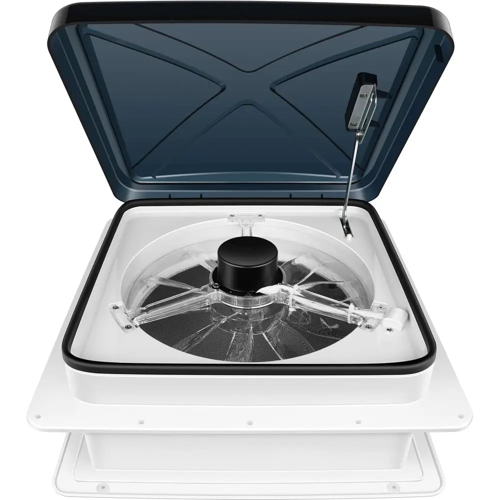 RV Roof Vent Fan — All-Climate 6-Speed Brushless Fan, 200-1100 CFM, 12V Reversible Motor for Hot Summer & Cold Condensation Cont