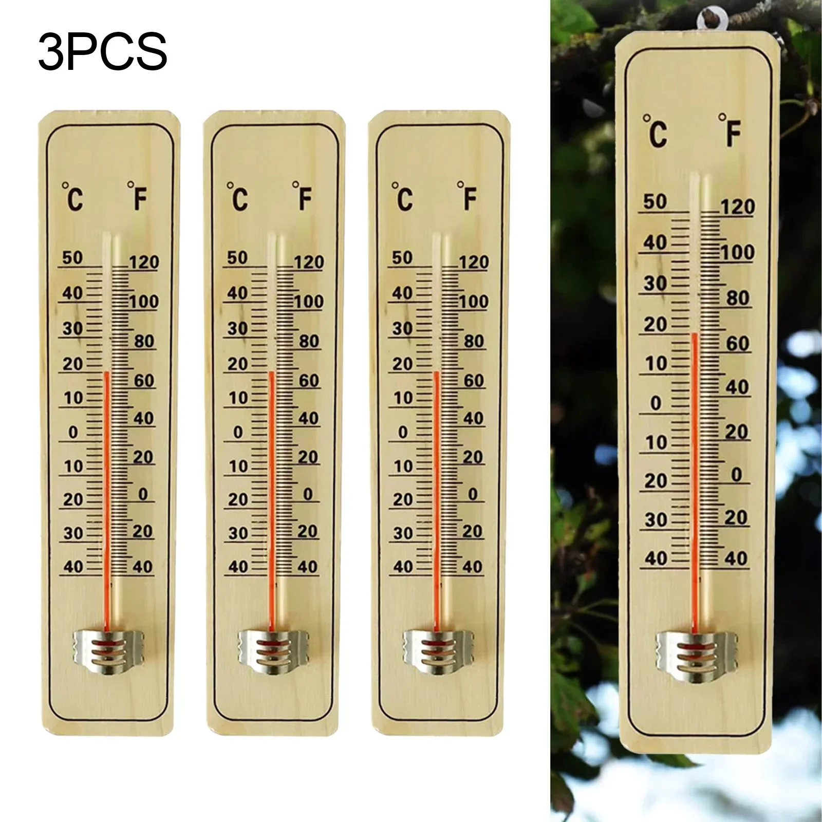 High-Quality Wooden Thermometers For Indoor And Outdoor Use - Get Accurate Readings In Celsius And Fahrenheit!