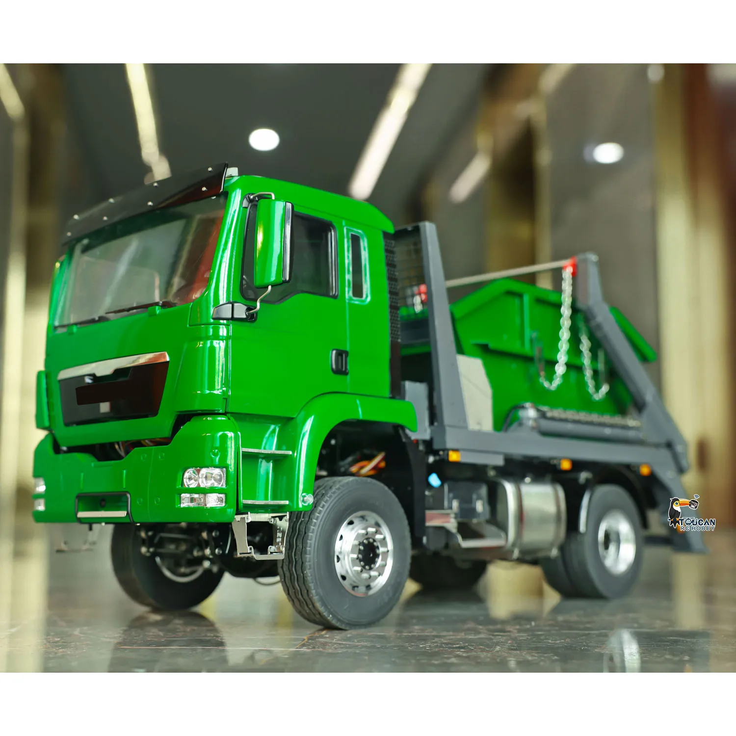 RTR LESU 4*4 RC Hydraulic Skip Loader Dump Truck 1/14 Remote Control Metal Dumper 3-speed Swing Arm Car Model Light Sound System