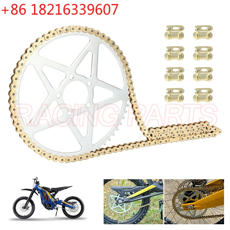 

Комплект цепи и звездочки TAO 58T 112L для электромотоциклов Sur-Ron Light Bee S и Light Bee X (универсальный)