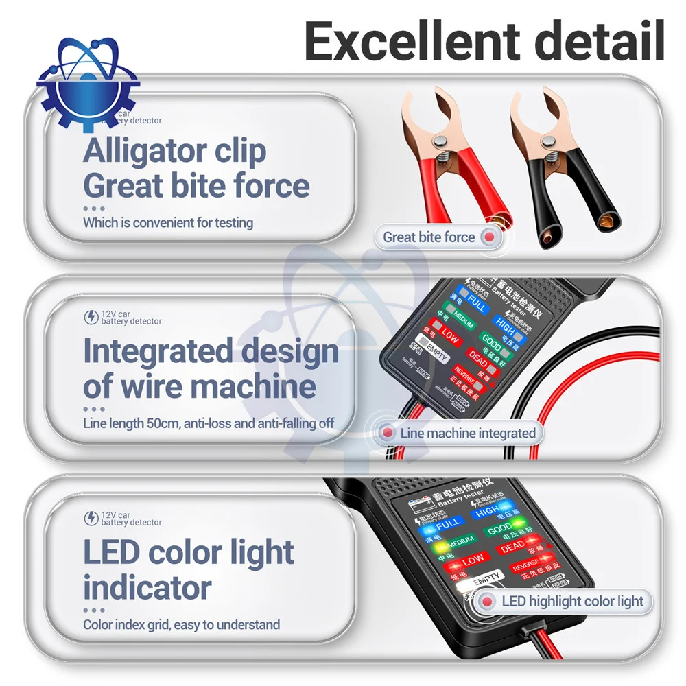 Nieuwe Batterij Tester 12V Lcd Digitale Auto Battery Analyzer Opladen Zwengelen Systeem Tester Auto Batterij Checker Diagnostic Tool