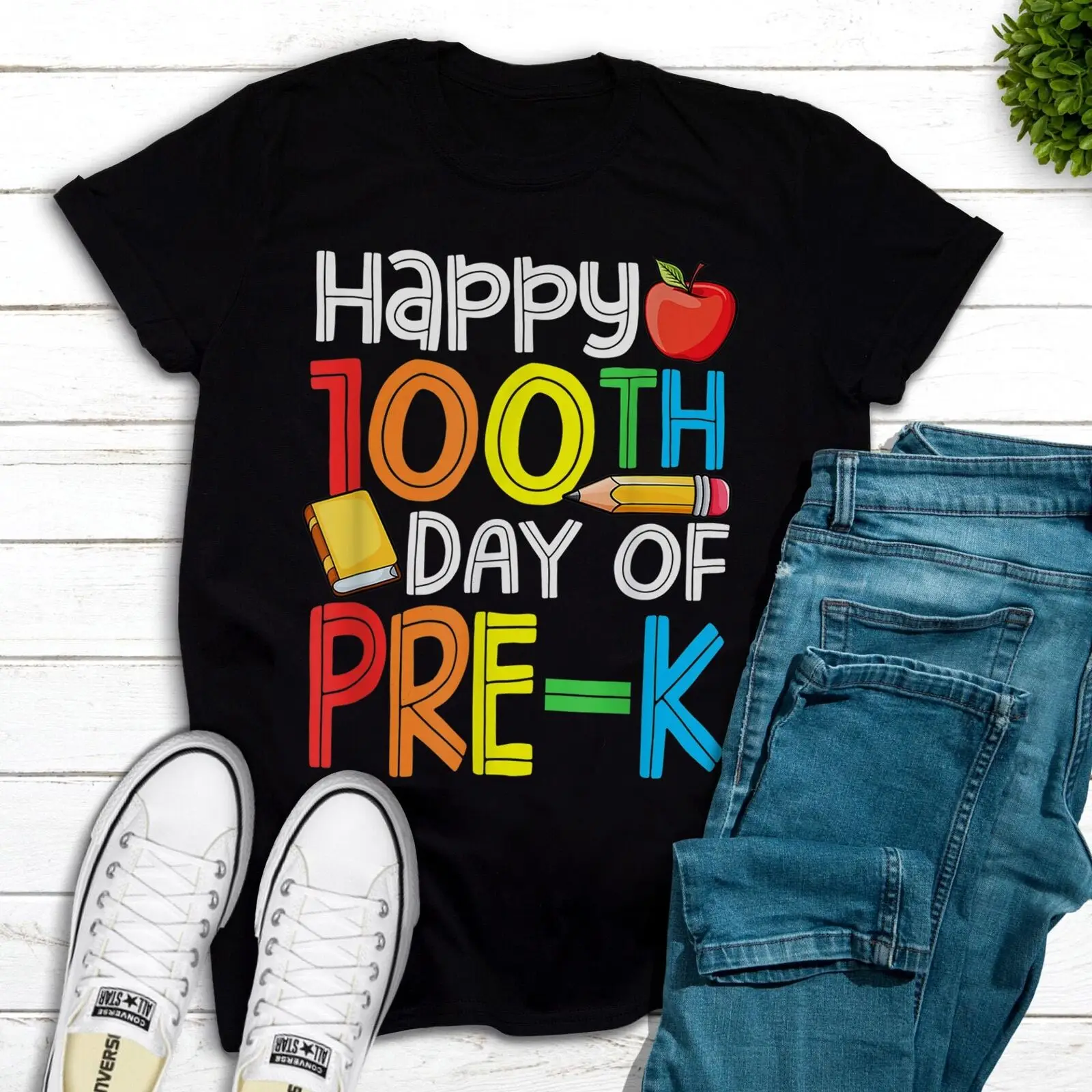 100 Days Smarter Pre-K Happy 100th Day Of School Pre-K Gift T-Shirt