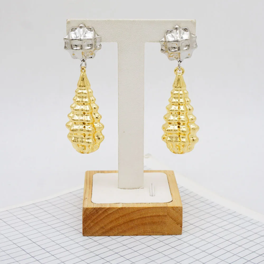 

Copper Drop earrings women Thick gold-plated earrings unique design wedding dangle Earrings Accessory