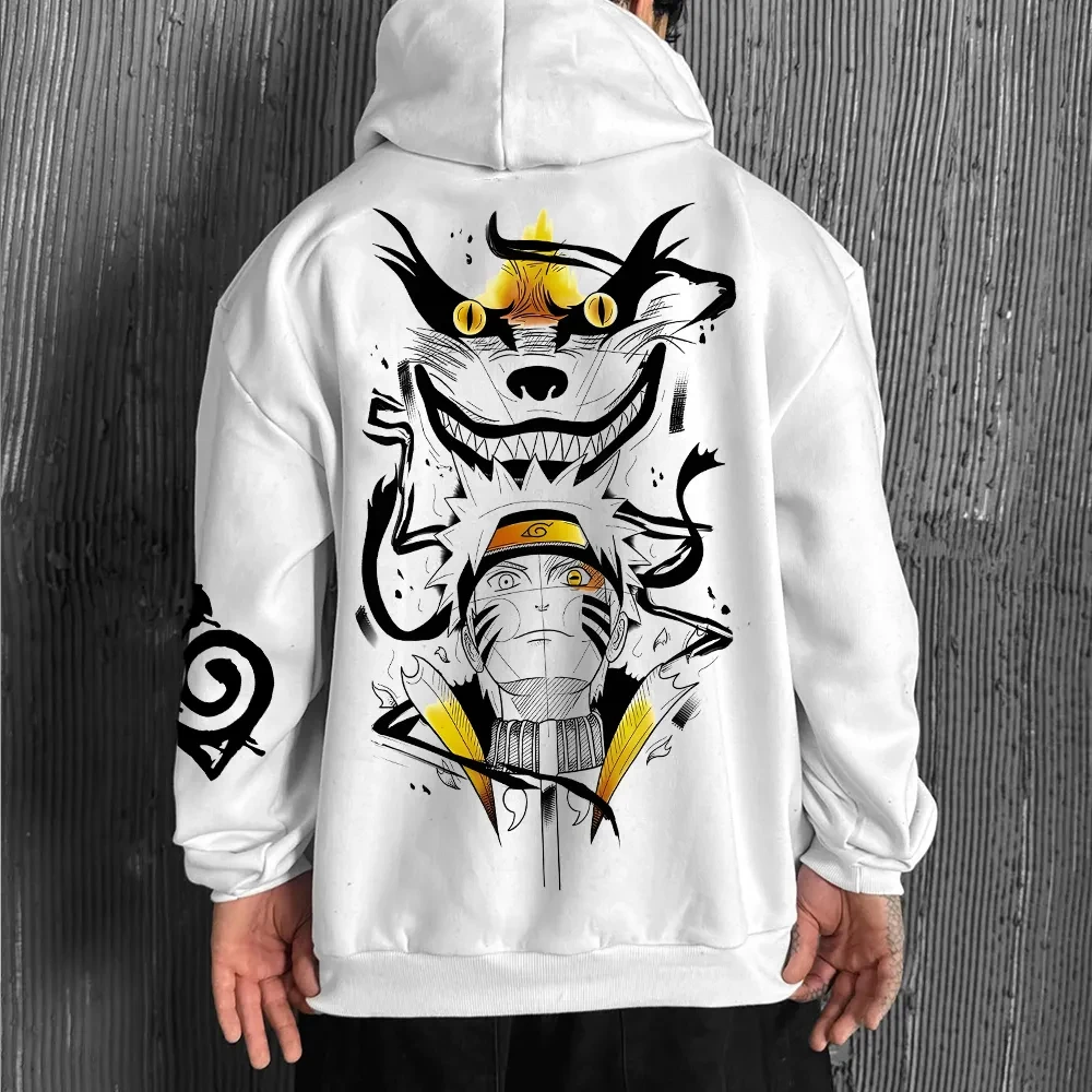 

Anime Naruto Harajuku Hoodie Streetwear Men's Pure Cotton Autumn Winter Hooded Sweater Oversized Women's Long Sleeves Unisex Top