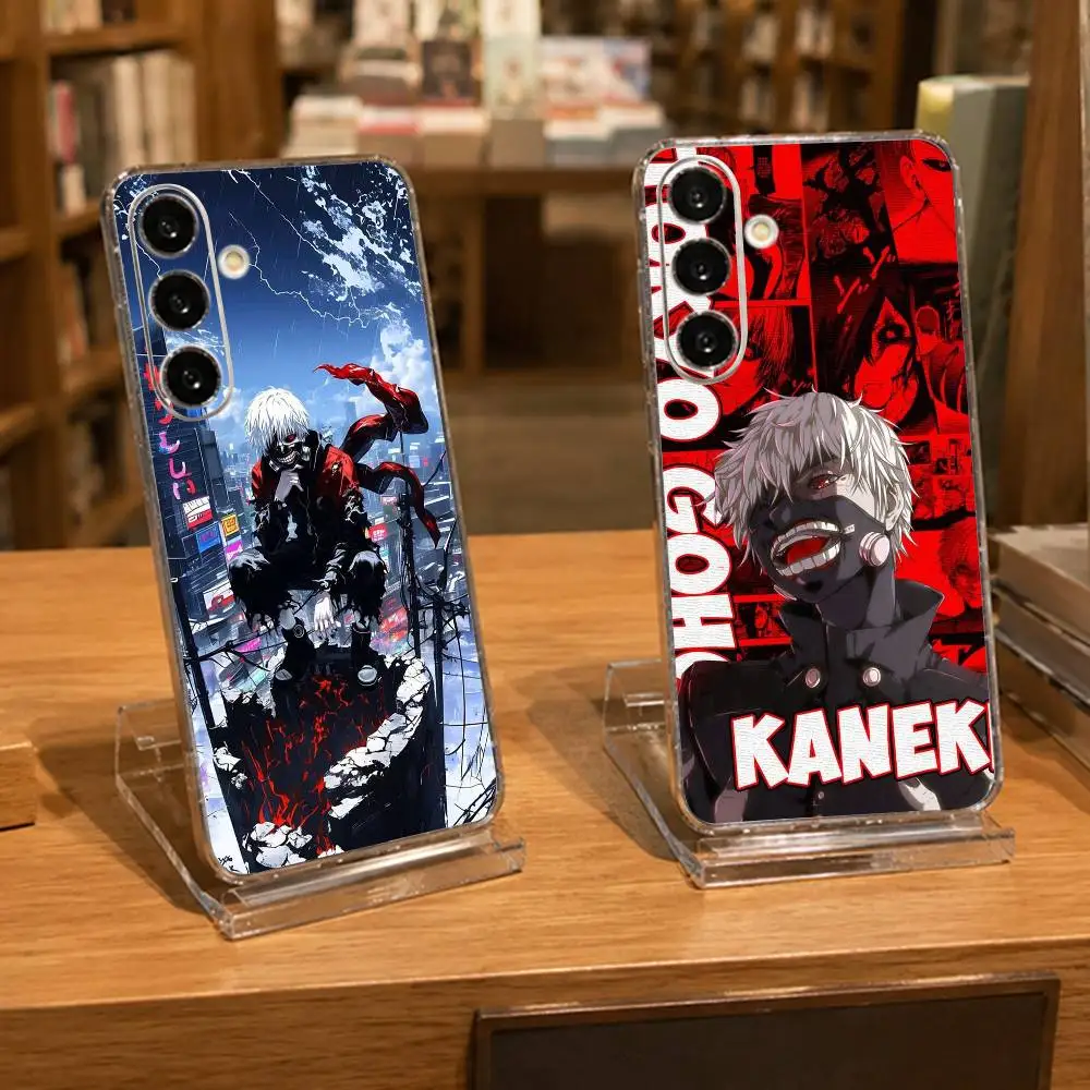 Dark anime T-Tokyo Ghoull Clear Phone Case for Samsung A71, A70, A52, A51, A40, A30, A20