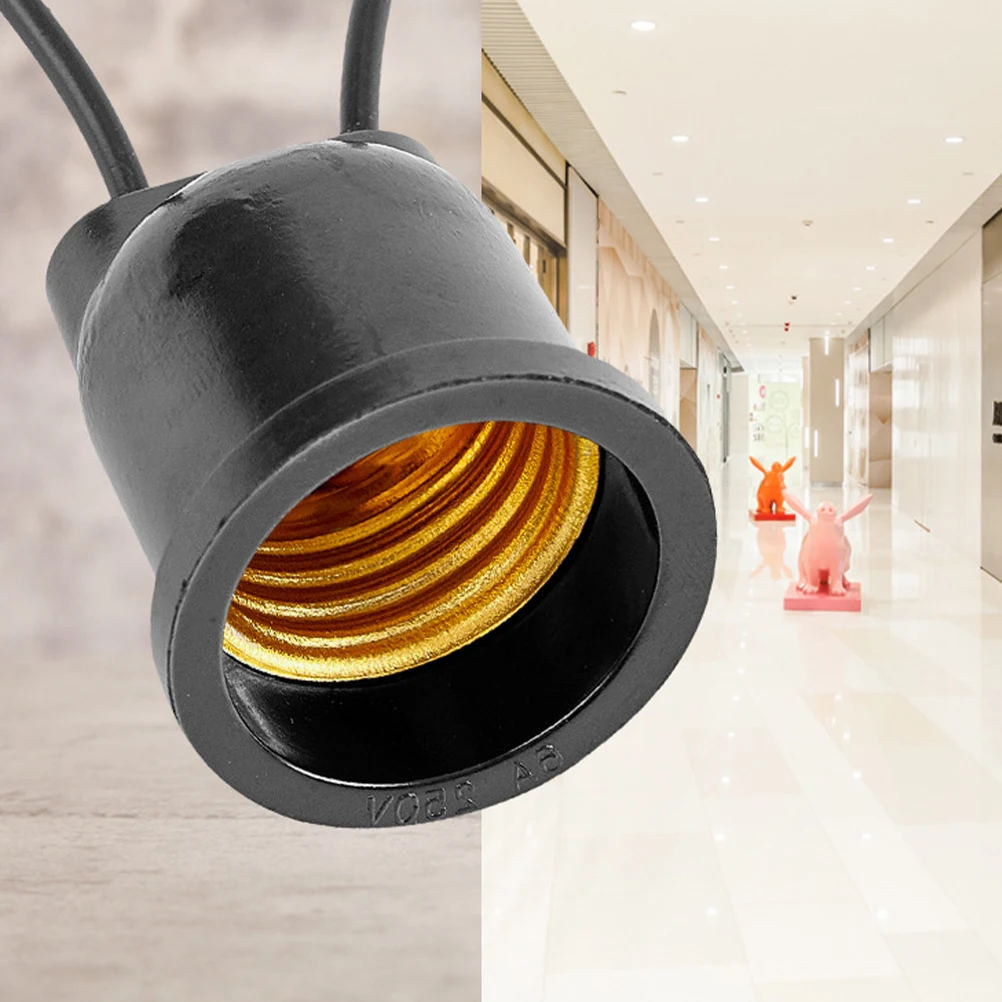 

4pcs Lamp Holder High Temp Resistant Easy Install Screw Design Light Replacement Waterproof Lamp Socket For Chandeliers Wall