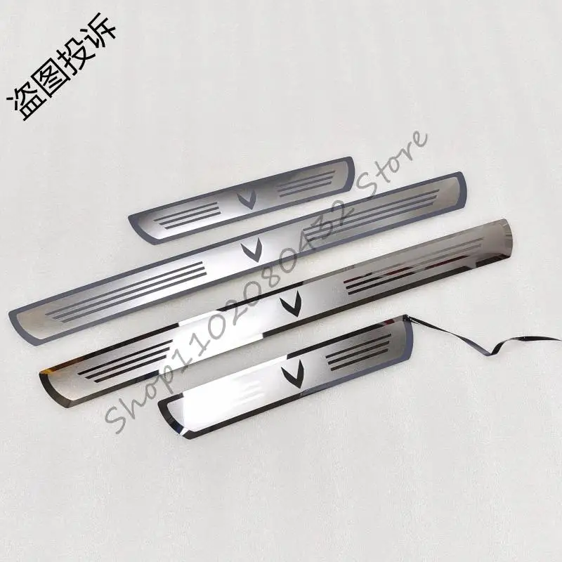 4pcs/set Stainless Steel for Changan Cs35 CS75 CS55 Plus 2018-2022 Cs35plus Door Sill Plate Kits Scuff Plate