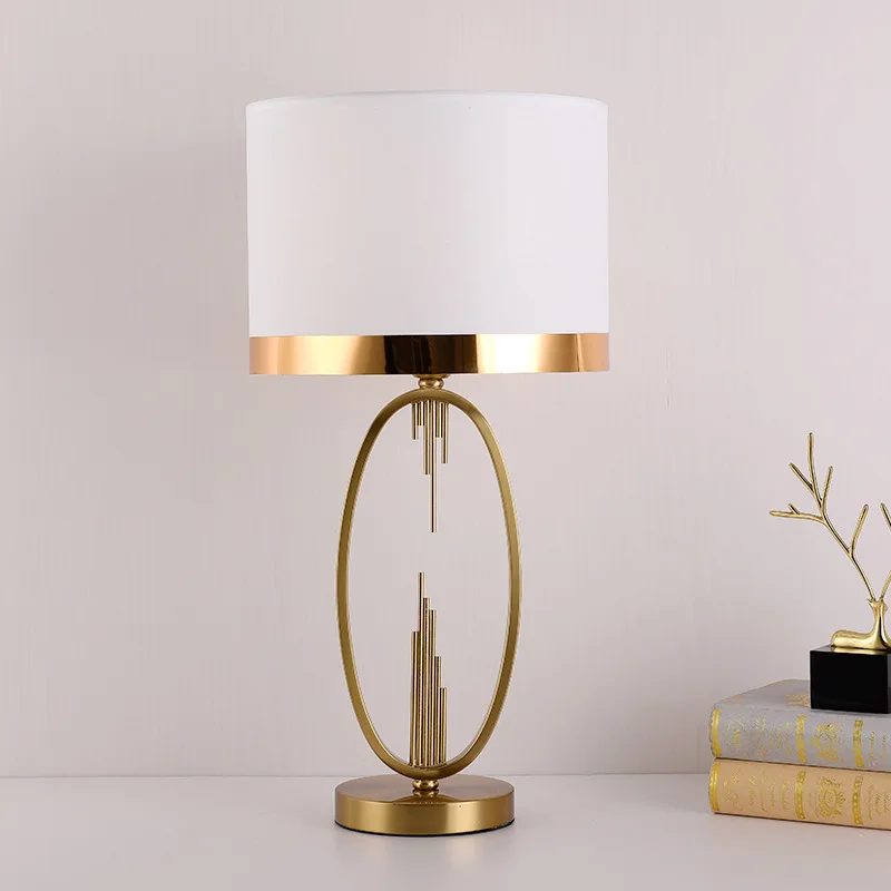 Light Luxury Postmodern American Table Lamp Bedroom Decoration Bedside Lamp European Creative Simple Living Room LED Warm Lamp