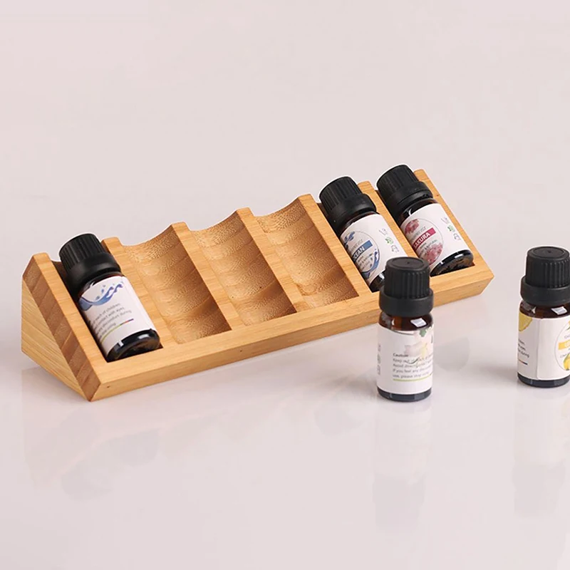 1pc 6 Slots Essential Oil Storage Rack Tabletop Diffuser Display Stand Nail Polish Collection Perfume Holder Shelf Organizer
